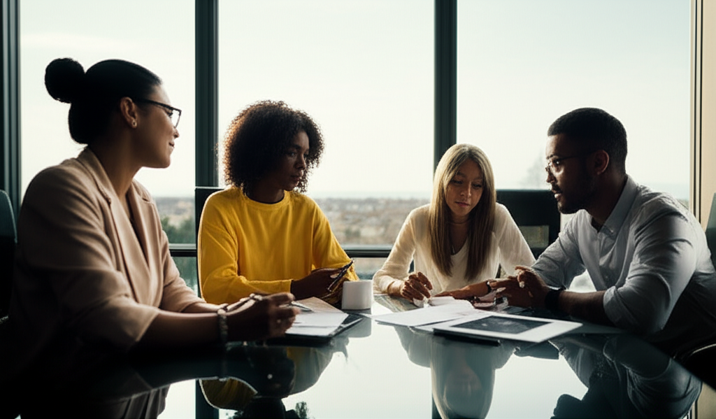Professional team in a meeting